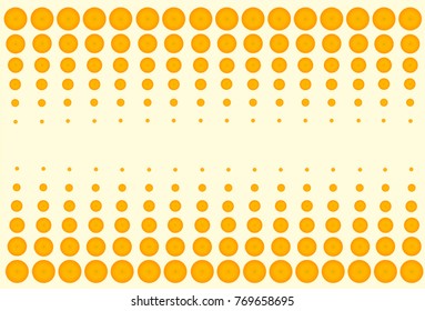 Uniform beige background with gold balls