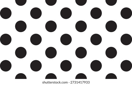 Textura de bolinha preta uniforme, ilustração vetorial perfeita para design gráfico equilibrado e limpo.