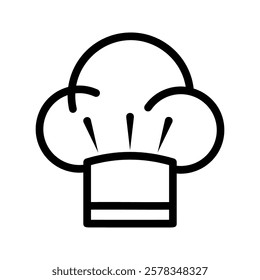 Uniform caps kitchen staff doodle outline style. Hand drawn classic chef toque baker hat. . Vector illustration