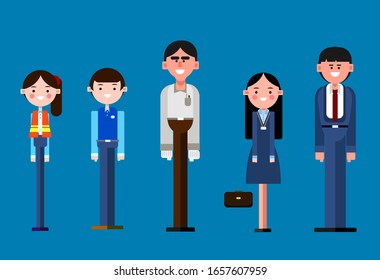 uniform character with flat style 