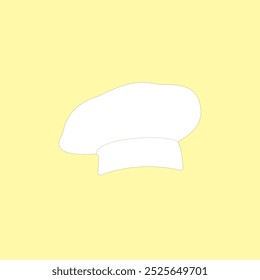 Uniform Chef Hat vector illustration. Kitchen staff cap