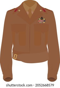 Uniform eines Kampfoffiziers des Zweiten Weltkriegs der britischen Luftwaffe 1943-1945 