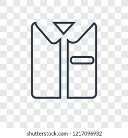Uniform concept vector linear icon isolated on transparent background, Uniform concept transparency concept in outline style