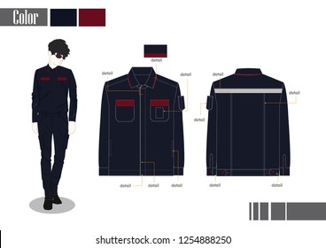 Uniform Dark blue vector