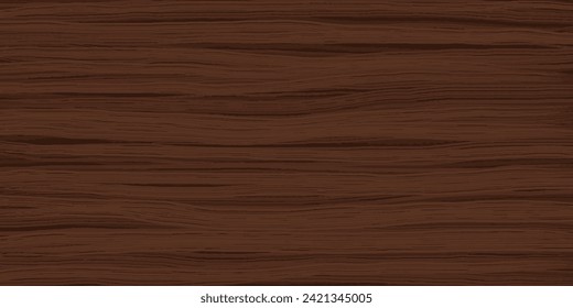 Textura uniforme de madera de nogal oscuro con venas horizontales. Fondo de madera vectorial. Pared de tableros de techo. Placas secas. Swap de madera de cerezo 2