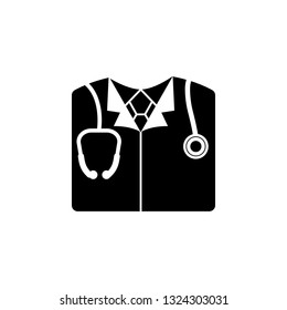 uniform, doctor, stethoscope, shirt icon. Element of medical instruments icon. Premium quality graphic design icon. Signs and symbols collection icon