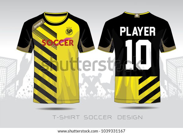 Uniform Football Design Yellow Black Layout Sports Recreation