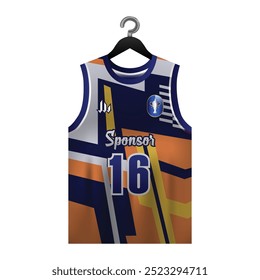 Modelo de maquete de camisa de basquete frontal uniforme esporte conceito personalizado