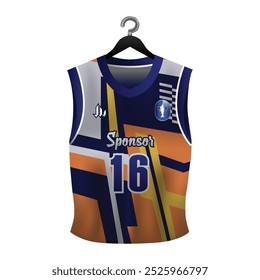 Modelo de maquete de camisa de basquete frontal uniforme conceito personalizado