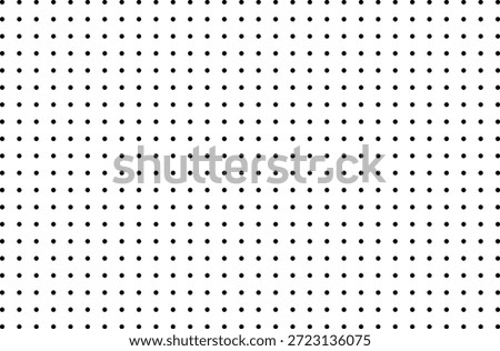 Uniform Grid of Small Black Dots Dotted Pattern Vector
