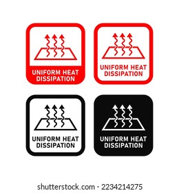 Uniform heat dissipation logo badge design. Suitable for business, technology and industry