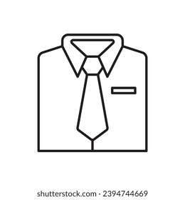 Uniform icon design, shirt and tie symbol, isolated on white background. vector illustration