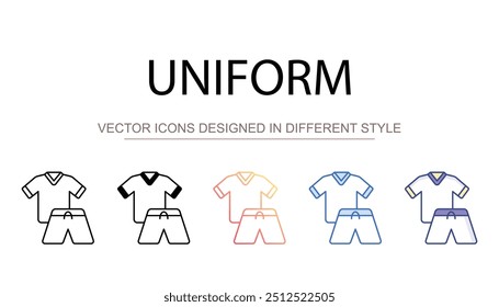 Uniform icon design with white background stock illustration
