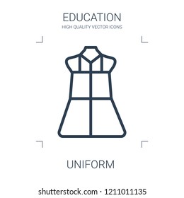 uniform icon. high quality line uniform icon on white background. from education collection flat trendy vector uniform symbol. use for web and mobile