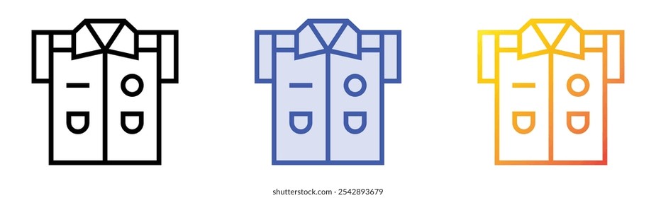 icono uniforme. Lineal, relleno azul y diseño de estilo degradado aislado sobre fondo blanco