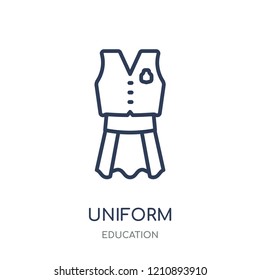 Uniform icon. Uniform linear symbol design from Education collection.