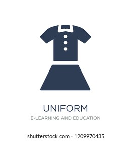 Uniform icon. Trendy flat vector Uniform icon on white background from E-learning and education collection, vector illustration can be use for web and mobile, eps10