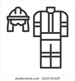 Uniform Icon Vector Illustration Outline Style