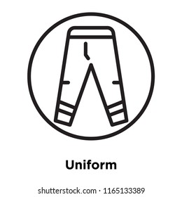Uniform icon vector isolated on white background, Uniform transparent sign , linear sport symbols