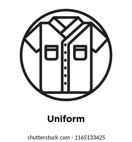 Uniform icon vector isolated on white background, Uniform transparent sign , linear sport symbols
