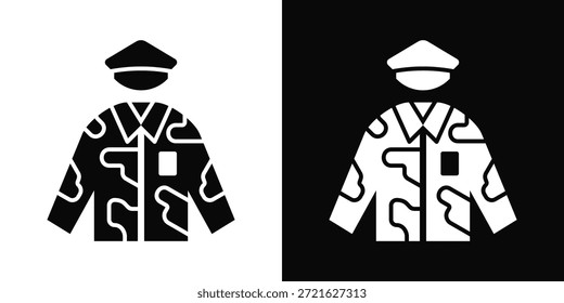 Estilo uniforme del fondo del icono blanco y negro
