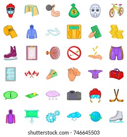 Uniform icons set. Cartoon style of 36 uniform vector icons for web isolated on white background