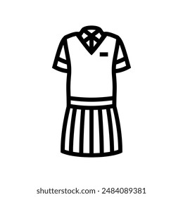 uniform japan school girl line icon vector. uniform japan school girl sign. isolated contour symbol black illustration