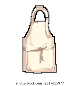 Uniform Küchenschürze Spiel Pixel Kunst Retro-Vektorgrafik. bitter einheitlicher Küchenschürze. alte Vintage-Illustration