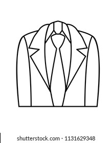 Uniform line icon. Outline vector sign. Formal wear. Vector illustration isolated on white background.