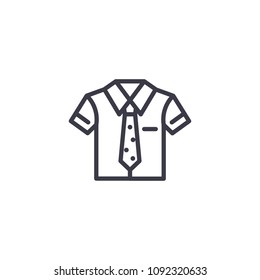 Uniform linear icon concept. Uniform line vector sign, symbol, illustration.