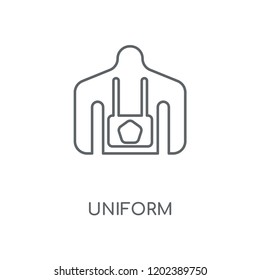 Uniform linear icon. Uniform concept stroke symbol design. Thin graphic elements vector illustration, outline pattern on a white background, eps 10.
