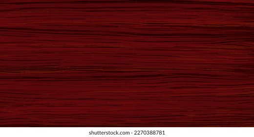 Uniform mahogany wood texture with horizontal veins. Vector red wood background. Lining boards wall. Dried planks. Painted wood. Swatch for laminate