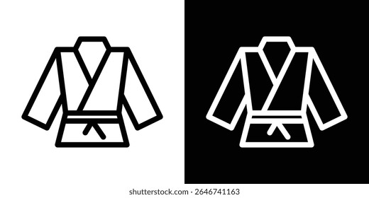 Uniform martial art icon vector simple element illustration editable
