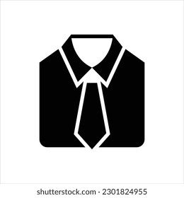 Icono de vector de traje de cuello uniforme
