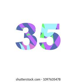 Uniform number of a basketball player with abstract fill