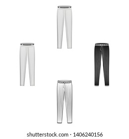 Uniform pants baseball. Baseball single icon in cartoon,black style vector symbol stock illustration web.