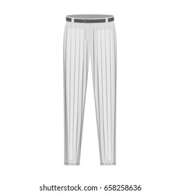 Uniform pants baseball. Baseball single icon in cartoon style vector symbol stock illustration .
