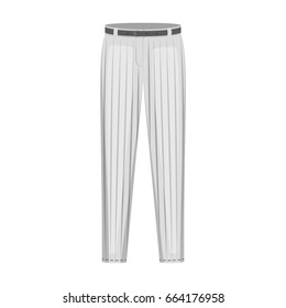 Uniform pants baseball. Baseball single icon in monochrome style vector symbol stock illustration web.