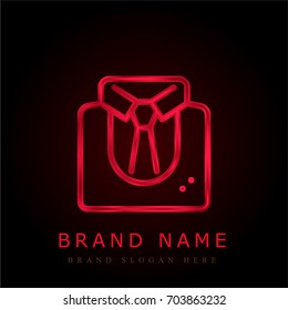 Uniform red chromium metallic logo