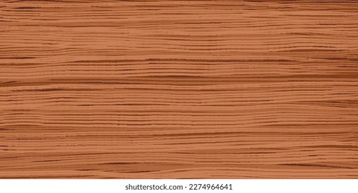 Uniform red oak wood texture with horizontal veins. Vector wooden background. Lining boards wall. Dried planks. Painted wood. Swatch for laminate