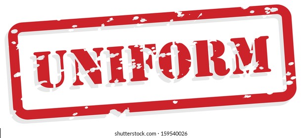 Uniform red rubber stamp in vector format