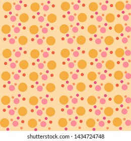 uniform round dots, repeated to make a regular geometric pattern on fabric