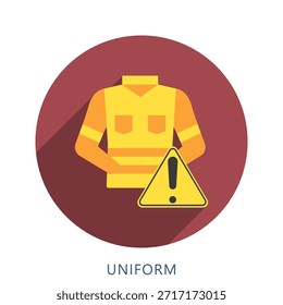 Icono De Color Plano Redondeado Uniforme Mini Ilustración, Uso Para Concepto Moderno, Impresión, Ui, Kit De Ux, Web Y Desarrollo De App. Vector Relacionado Con Bomberos, Rescate Y Más
