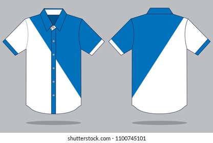 Uniform Shirt Design : WhiteBlue