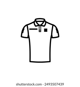 Icône de chemise de polo uniforme, tactique et militaire.