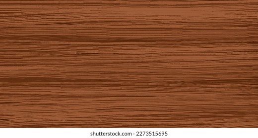 Uniform teak wood texture with horizontal veins. Vector wooden background. Lining boards wall. Dried planks. Painted wood. Swatch for laminate