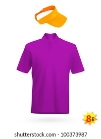 Uniform template: t-shirt and visor.