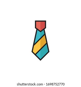 uniform tie icon vector illustration filled outline style design. isolated on white background