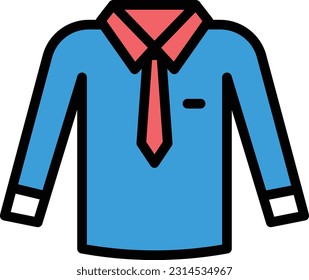 uniform  Vector illustration on a transparent background. Premium quality symmbols. Line Color vector icons for concept and graphic design.