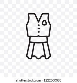 Uniform vector linear icon isolated on transparent background, Uniform transparency concept can be used for web and mobile